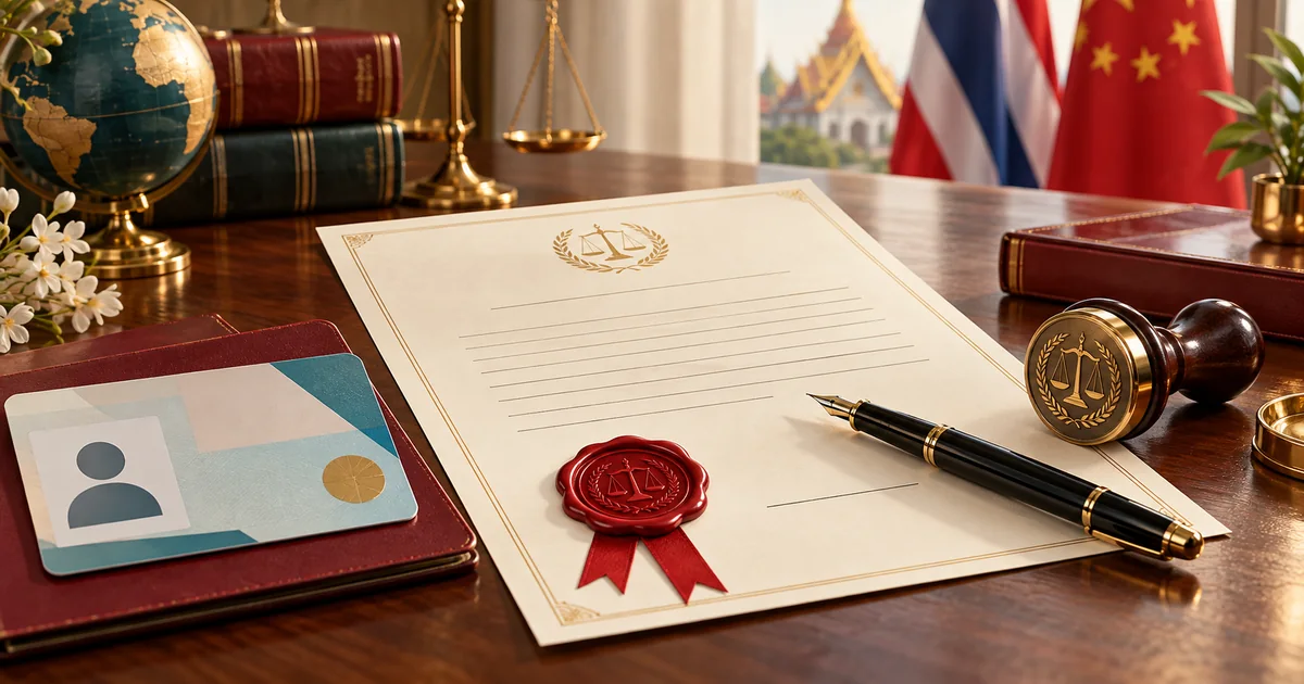 ภาพประกอบการรับรองเอกสารแปลภาษาจีนโดย Notary Public